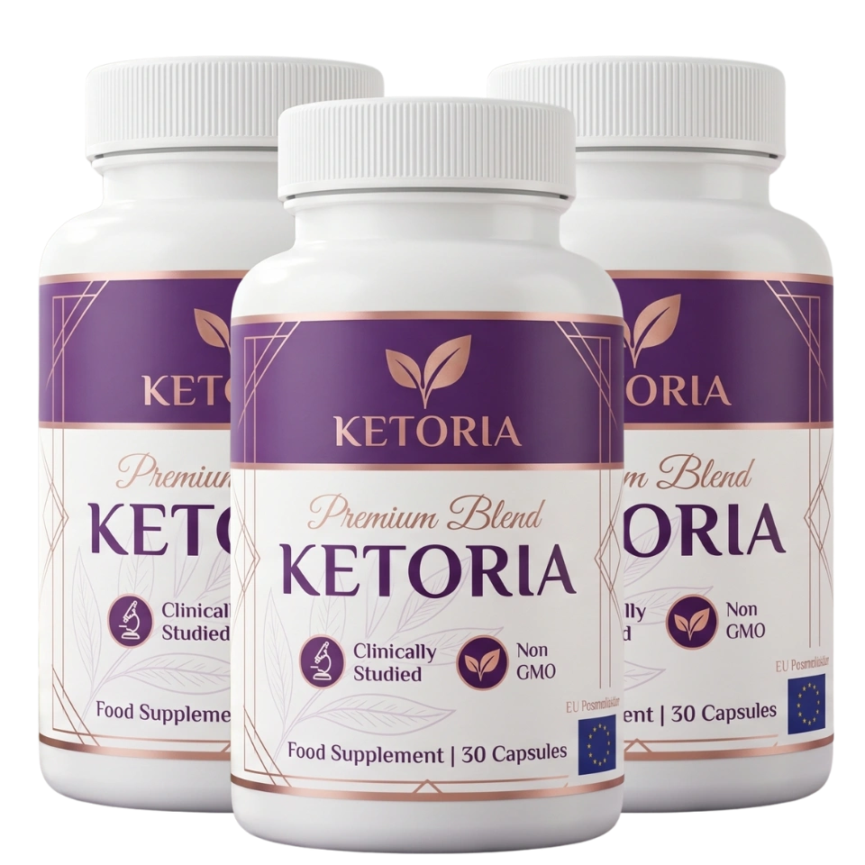 Three Ketoria bottles package